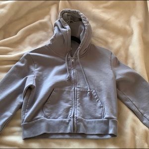 cropped brandy melville zip up hoodie